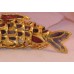 Vintage Cloisonne Enamel Articulated Fish Pendant Purple & Gold Tone Koi lot #5
